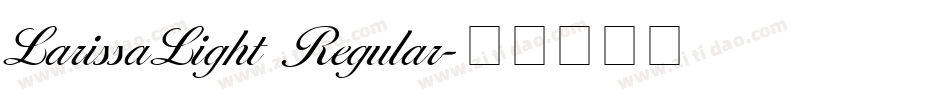 LarissaLight Regular字体转换